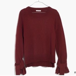 MADEWELL TIE CUFF SWEATER